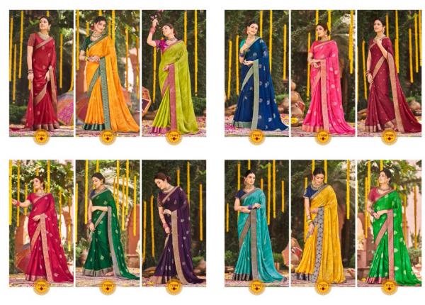 Sanskar Glam Fancy Designer Embroidery Saree Collection